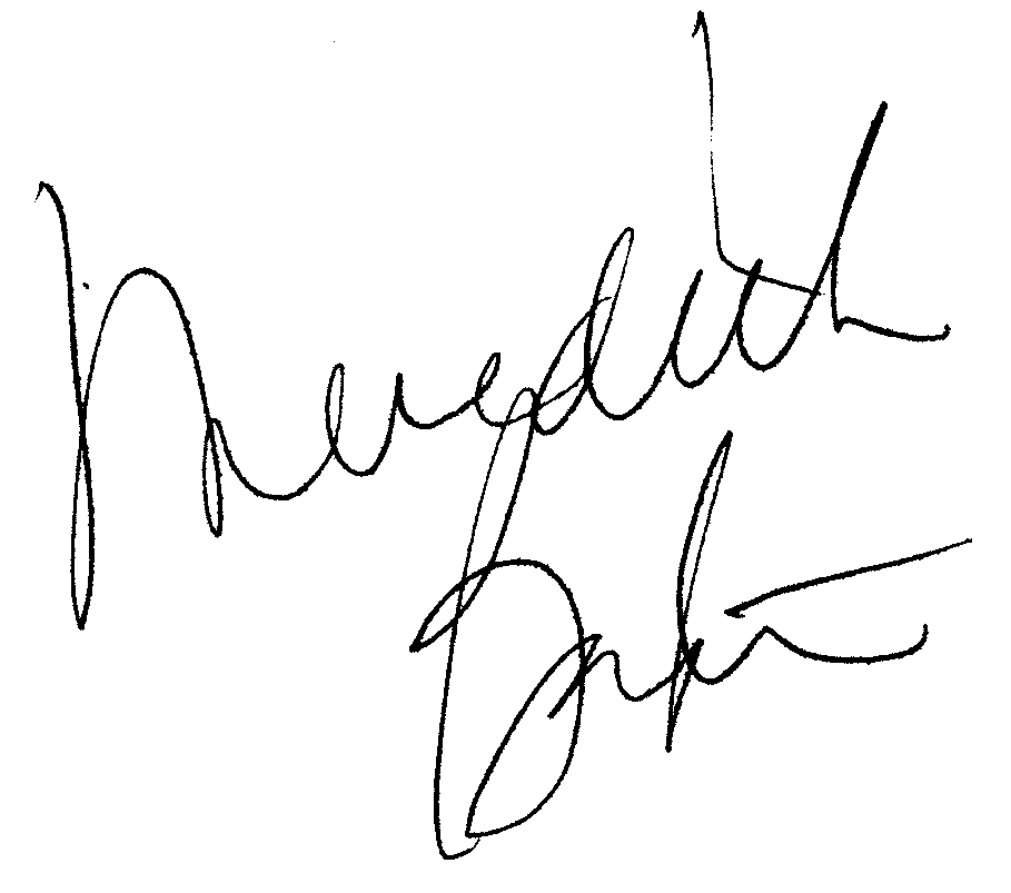 Meredith Baxter autograph facsimile