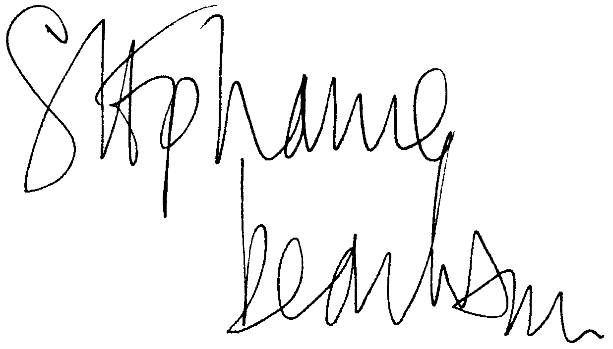 Stephanie Beacham autograph facsimile