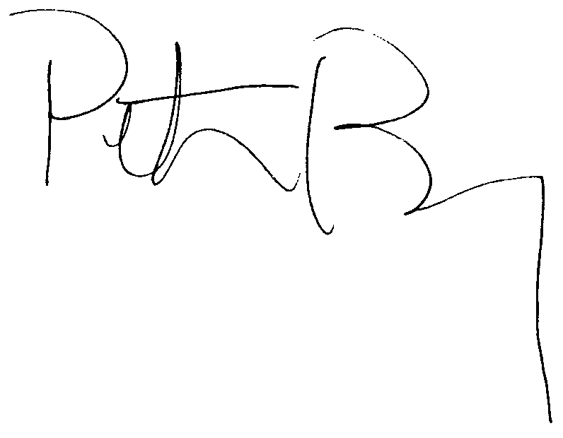 Peter Berg autograph facsimile