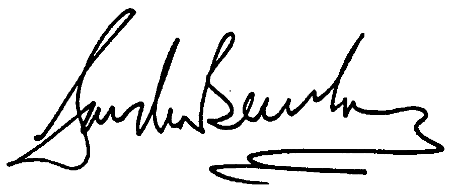 Sandra Bernhardt autograph facsimile