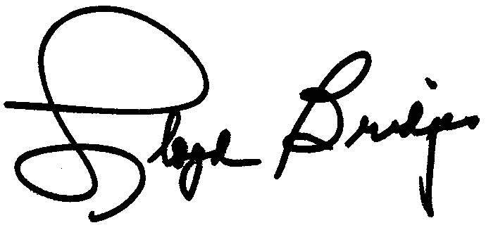Lloyd Bridges autograph facsimile