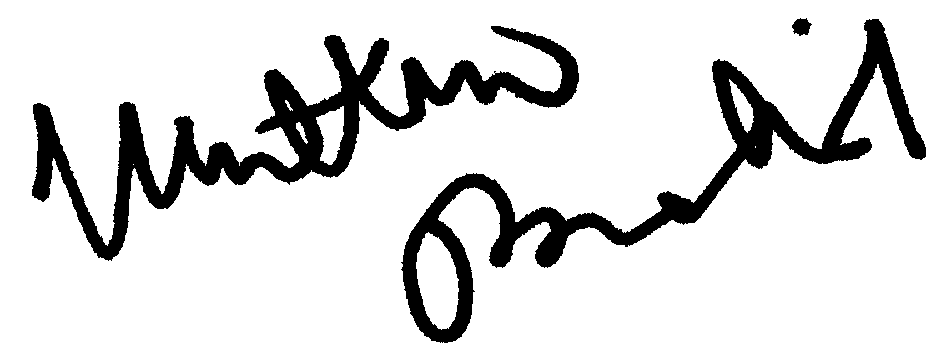 Matthew Broderick autograph facsimile