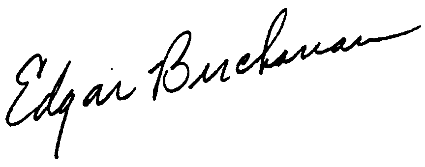 Edgar Buchanan autograph facsimile