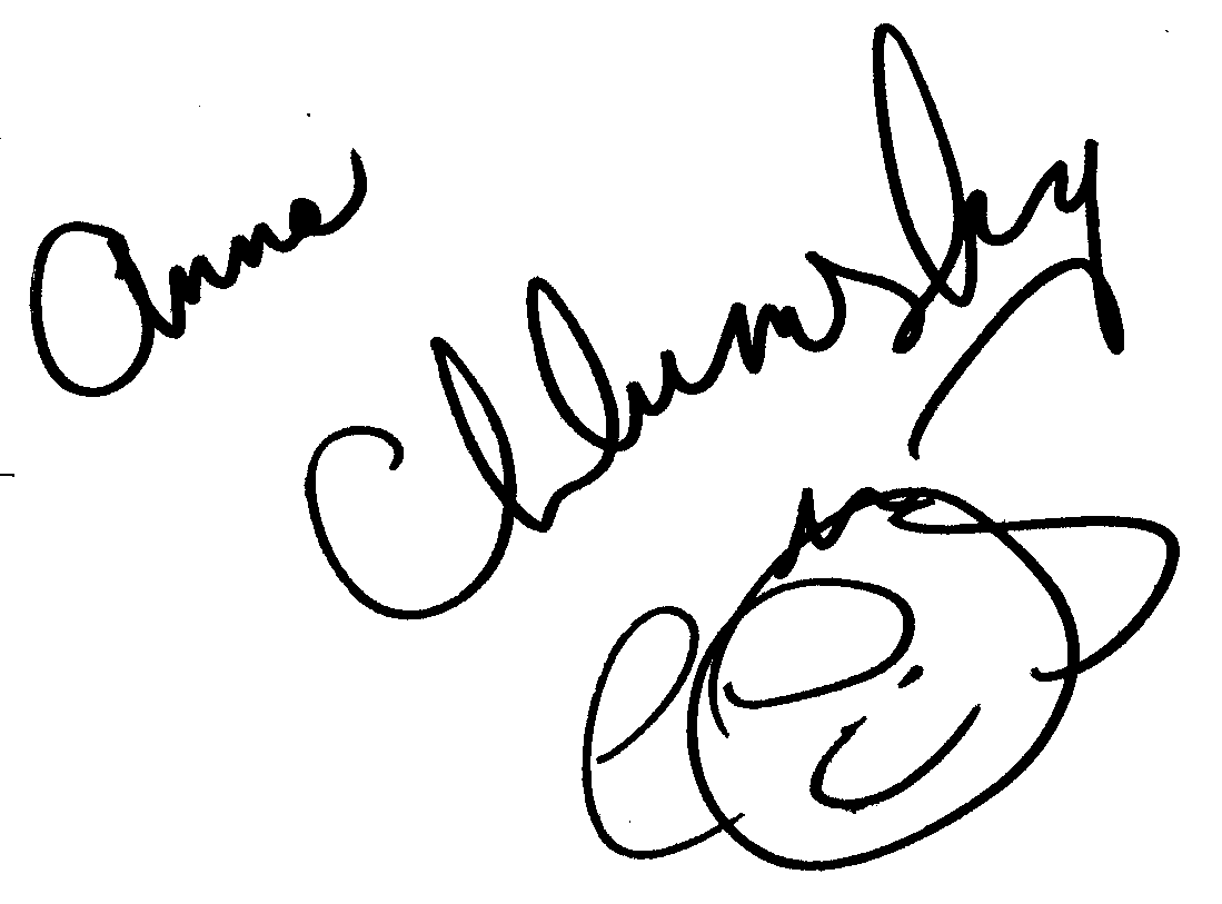 Anna Chlumsky autograph facsimile