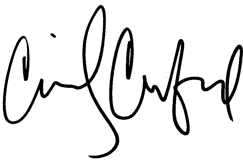 Cindy Crawford autograph facsimile