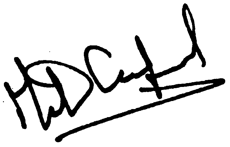 Michael Crawford autograph facsimile