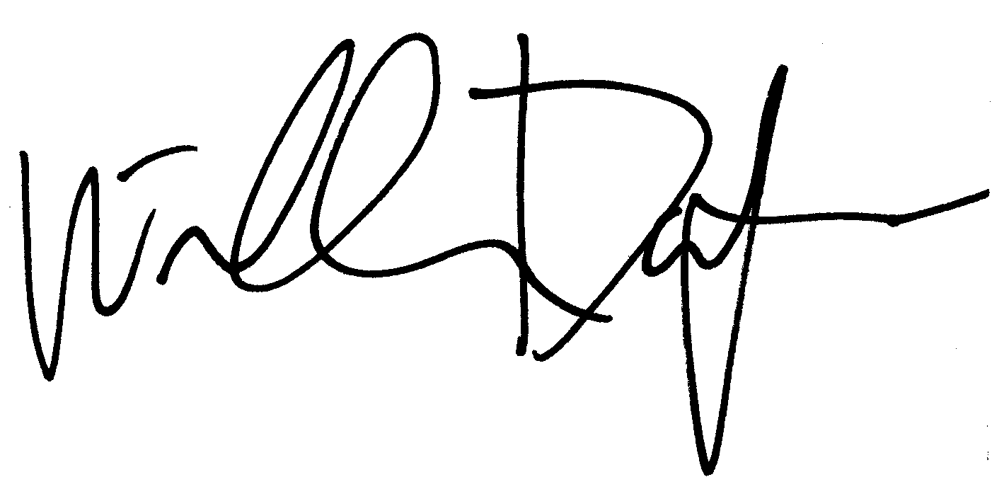 Willem Dafoe autograph facsimile