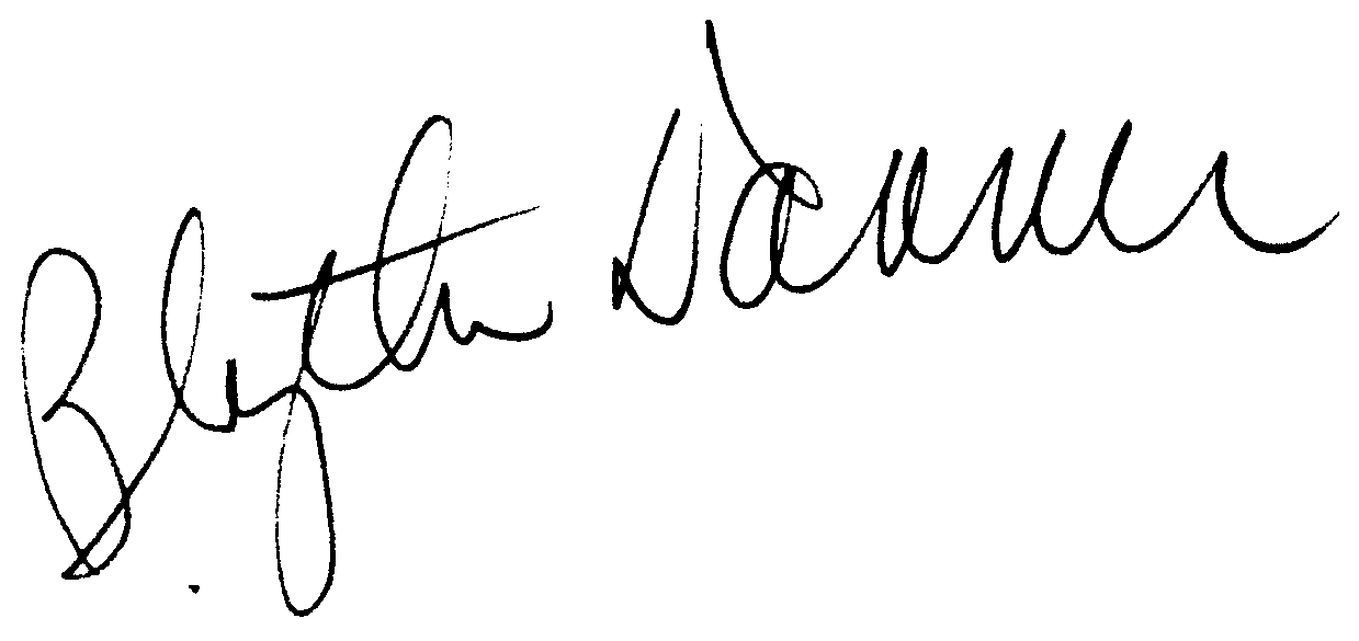 Blythe Danner autograph facsimile