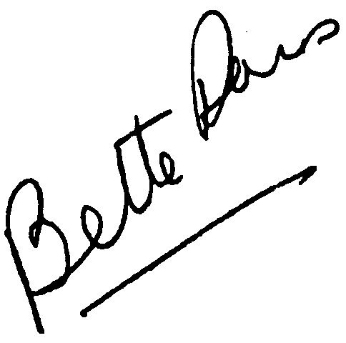 Bette Davis autograph facsimile