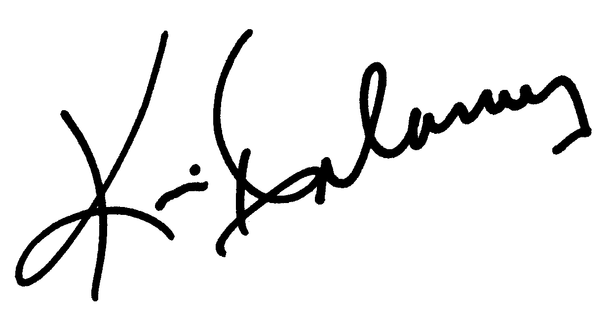 Kim Delaney autograph facsimile