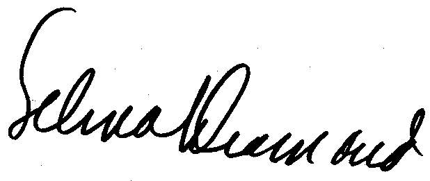 Selma Diamond autograph facsimile