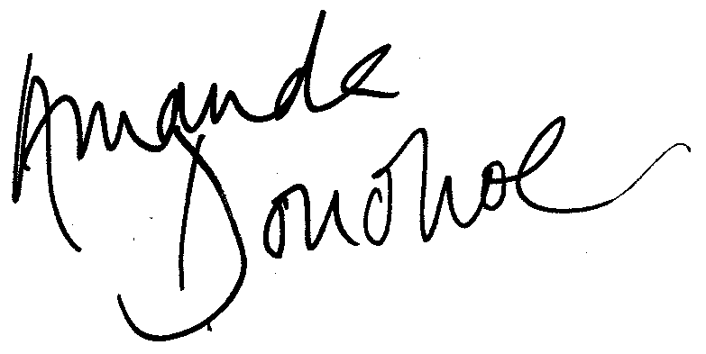 Amanda Donohoe autograph facsimile