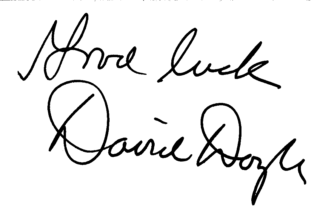 David Doyle autograph facsimile