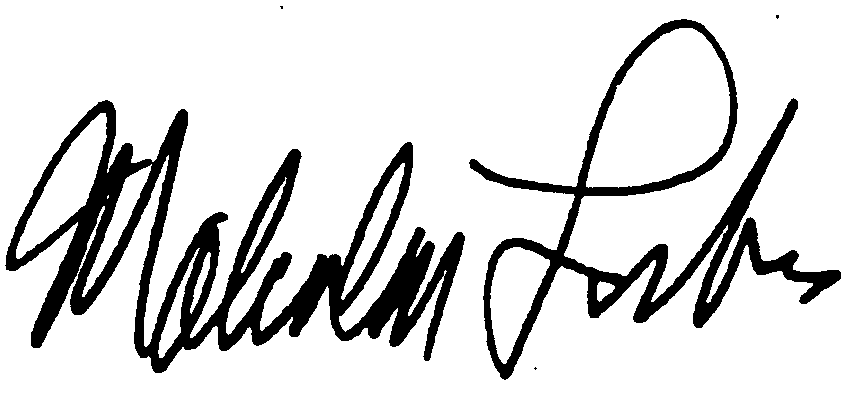 Malcolm Forbes autograph facsimile