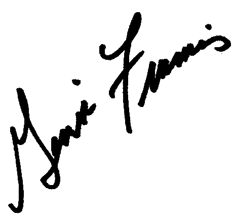 Genie Francis autograph facsimile