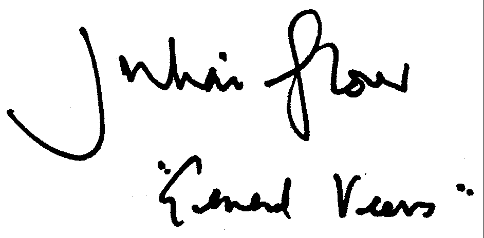 Julian Glover autograph facsimile