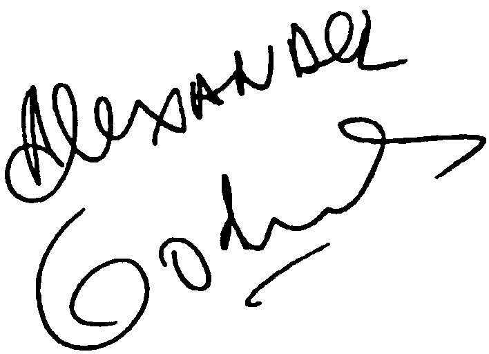 Alexander Godunov autograph facsimile