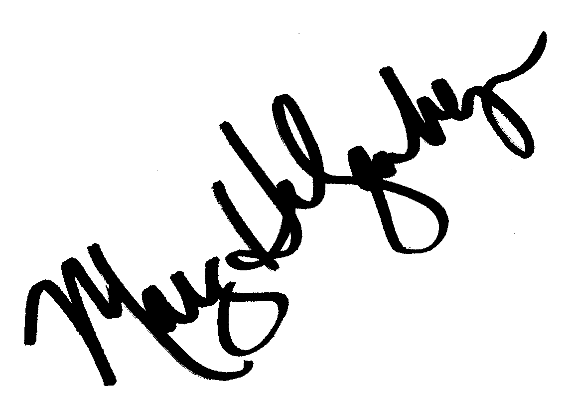 Helgenberger Marg autograph facsimile