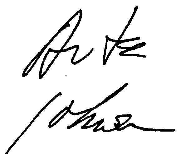 Arte Johnson autograph facsimile