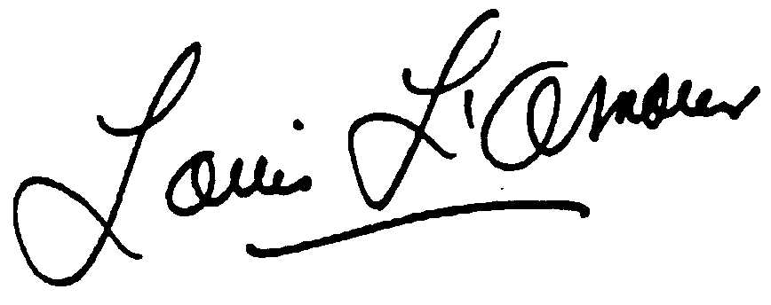 Louis L'Amour autograph facsimile