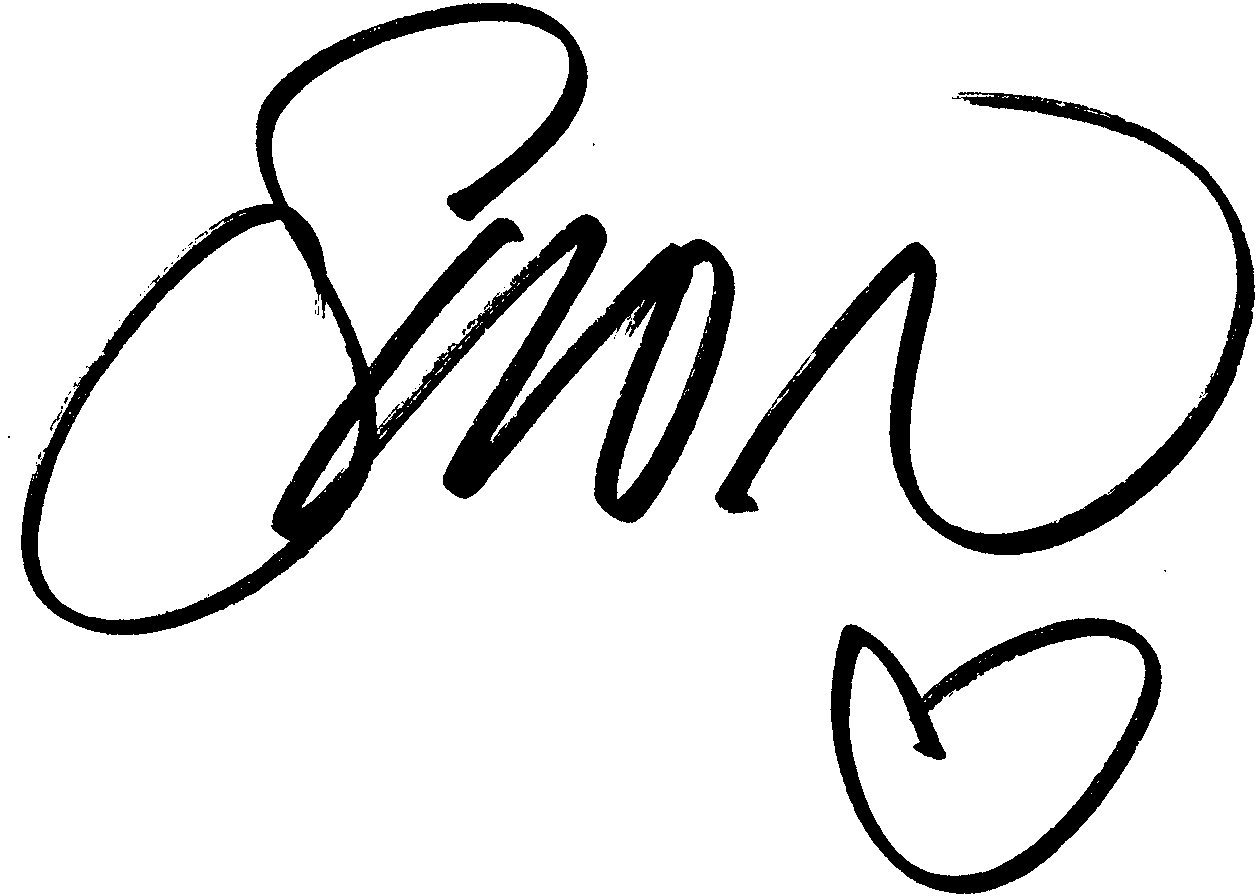 Simon LeBon autograph facsimile