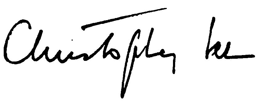 Christopher Lee autograph facsimile