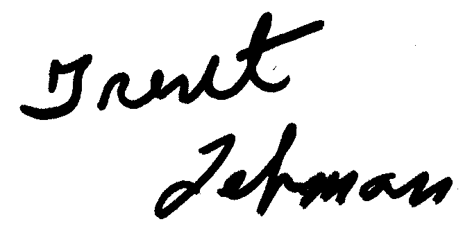 Trent Lehman autograph facsimile