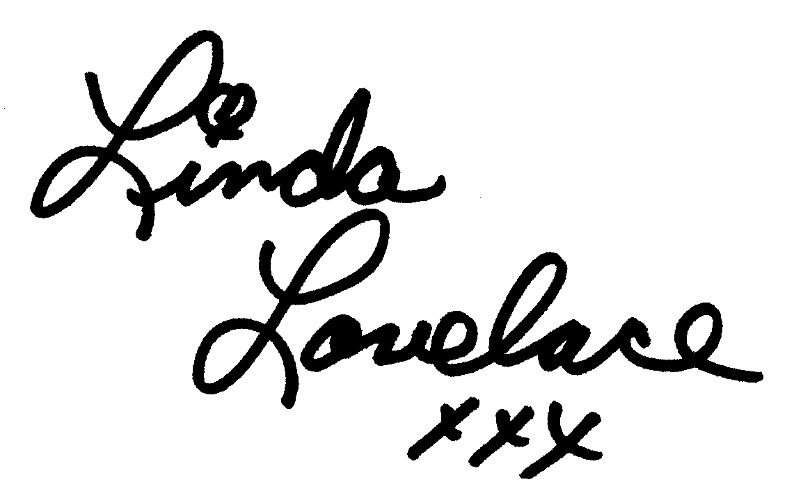 Linda Lovelace autograph facsimile