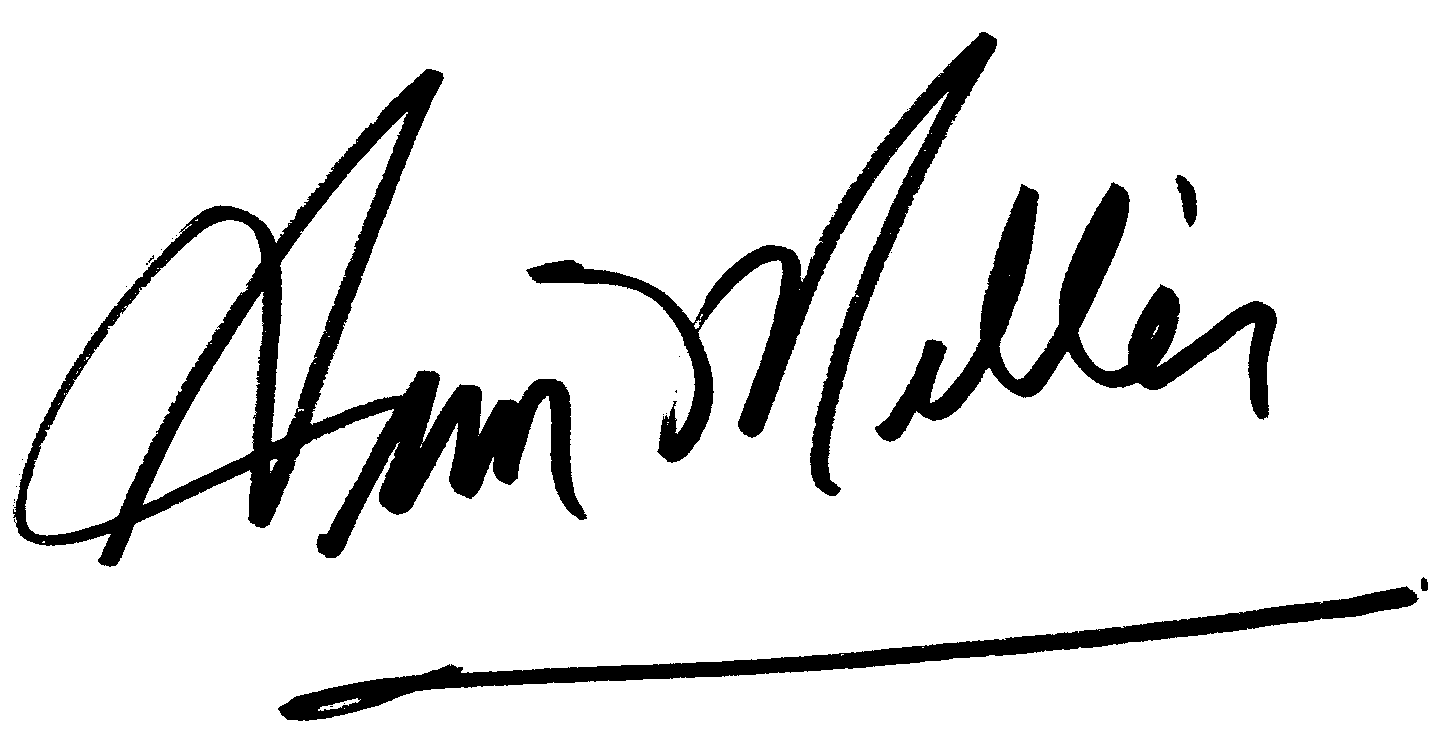Ann Miller autograph facsimile