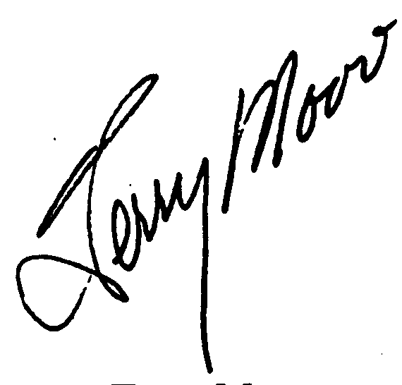 Terry Moore autograph facsimile
