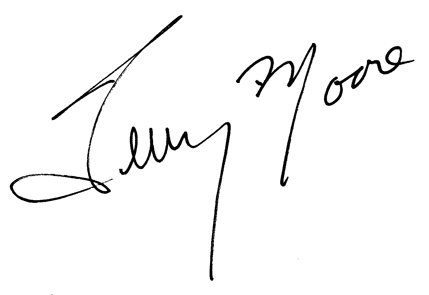 Terry Moore autograph facsimile