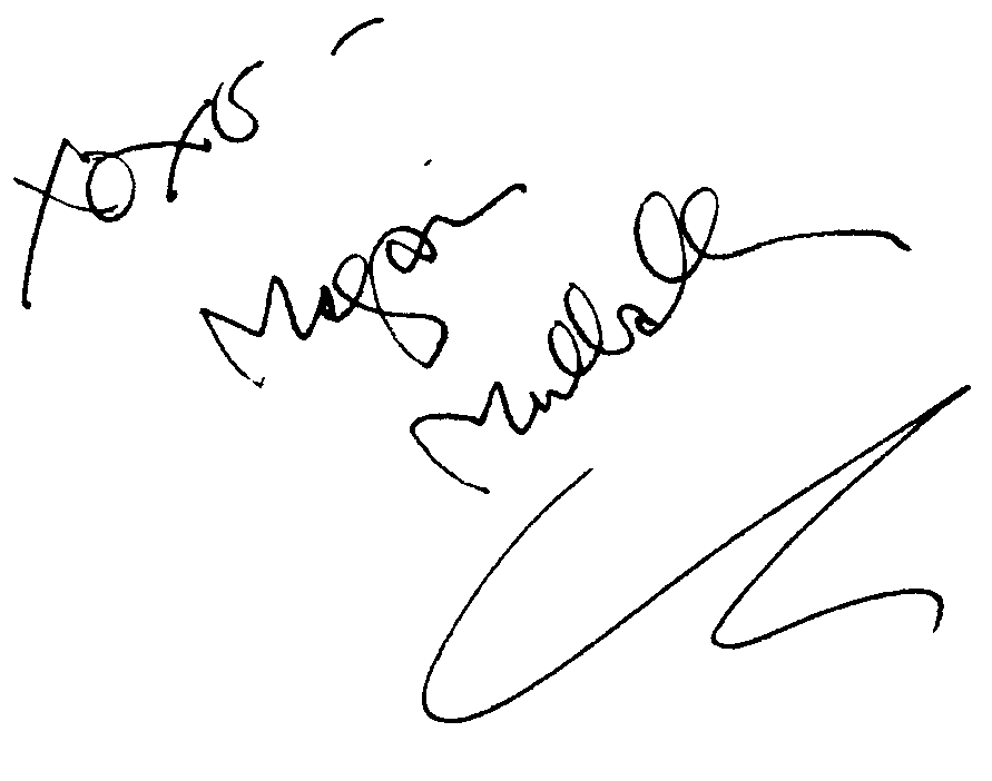 Megan Mullally autograph facsimile