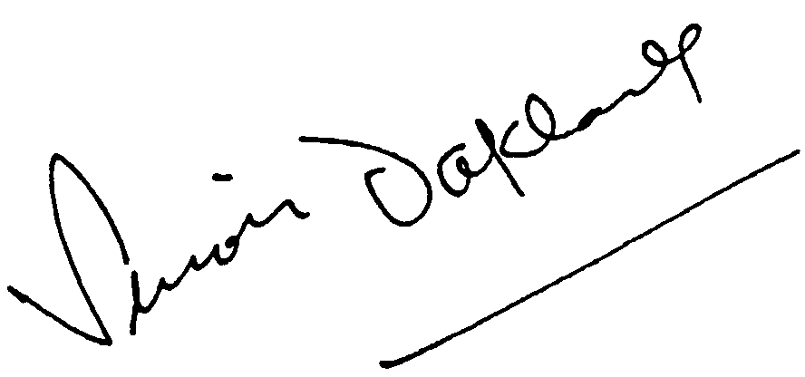 Simon Oakland autograph facsimile