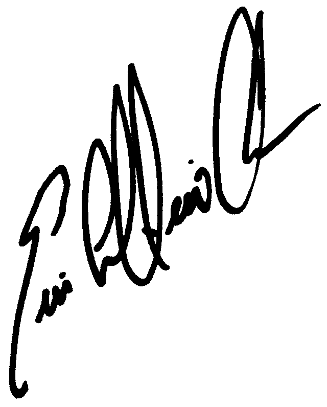 Eric Christian Olsen autograph facsimile