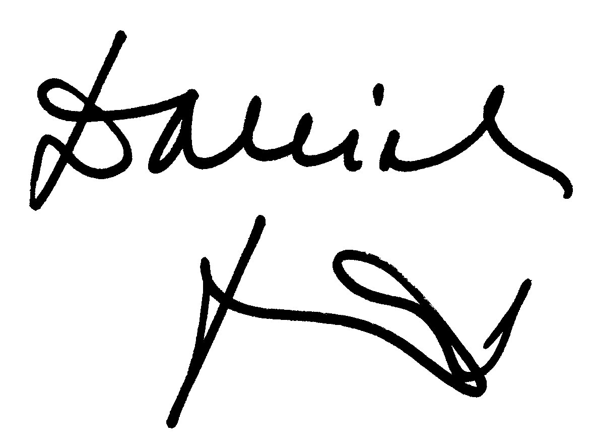 Daniela Pestova autograph facsimile