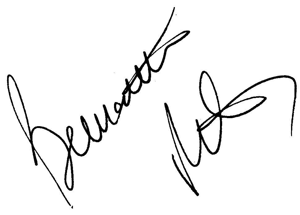 Bernadette Peters autograph facsimile