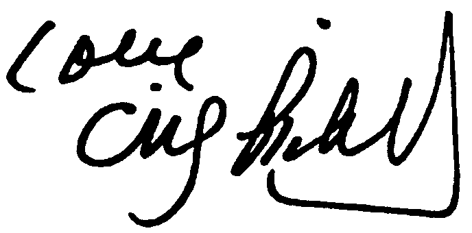 Cindy Pickett autograph facsimile