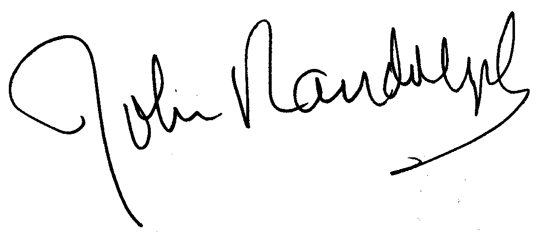 John Randolph autograph facsimile