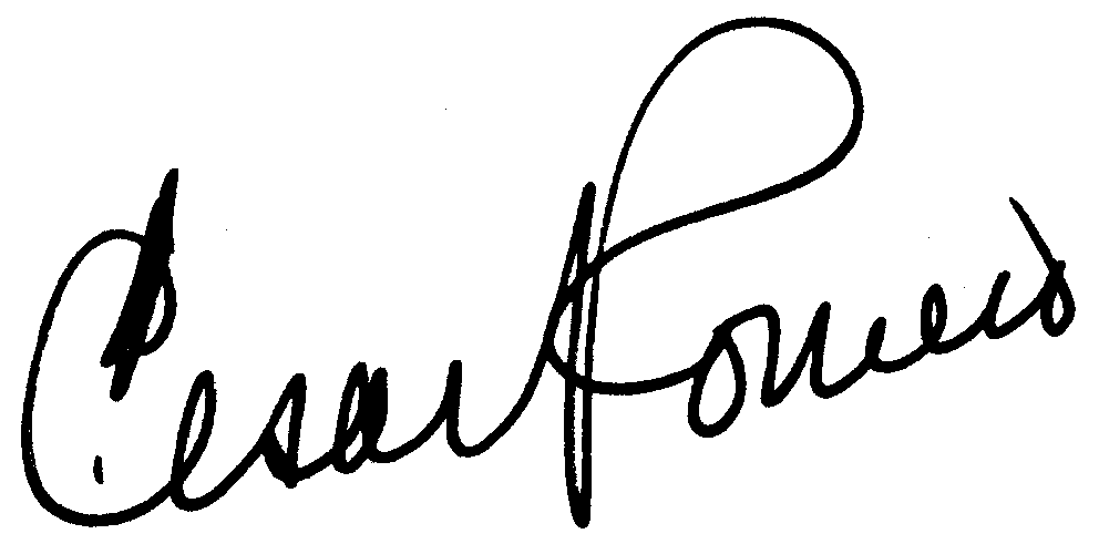 Cesar Romero autograph facsimile