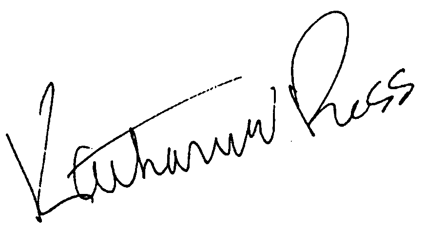 Katharine Ross autograph facsimile