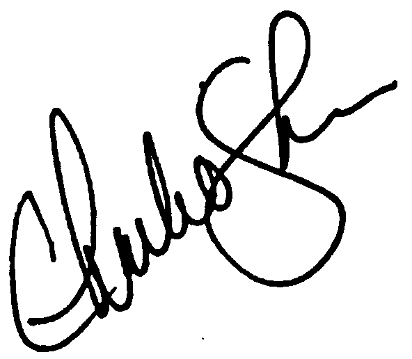 Charlie Sheen autograph facsimile