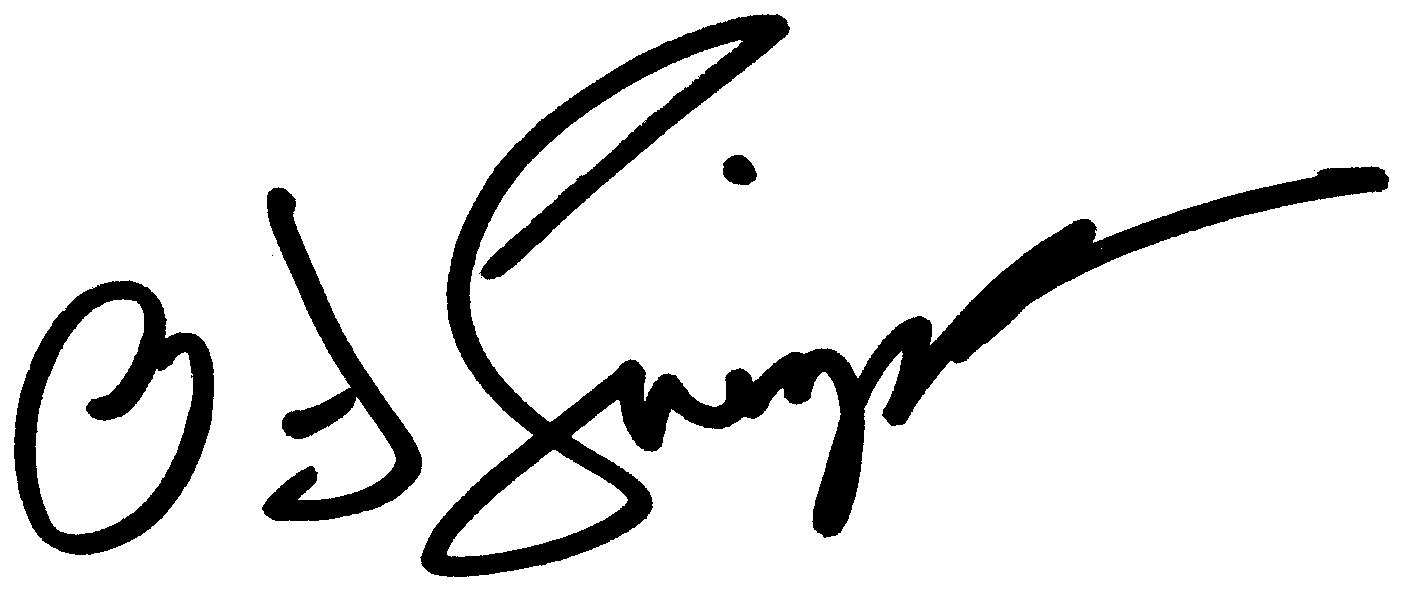 O.J. Simpson autograph facsimile