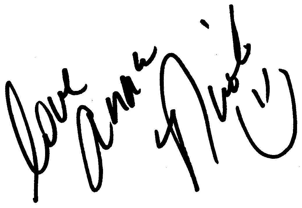 Anna Nicole Smith autograph facsimile