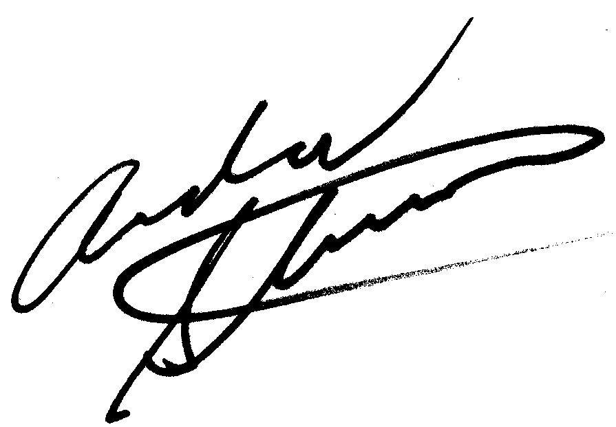 Andrew Stevens autograph facsimile