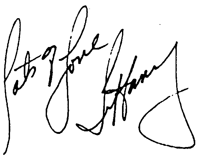 Tiffany  autograph facsimile