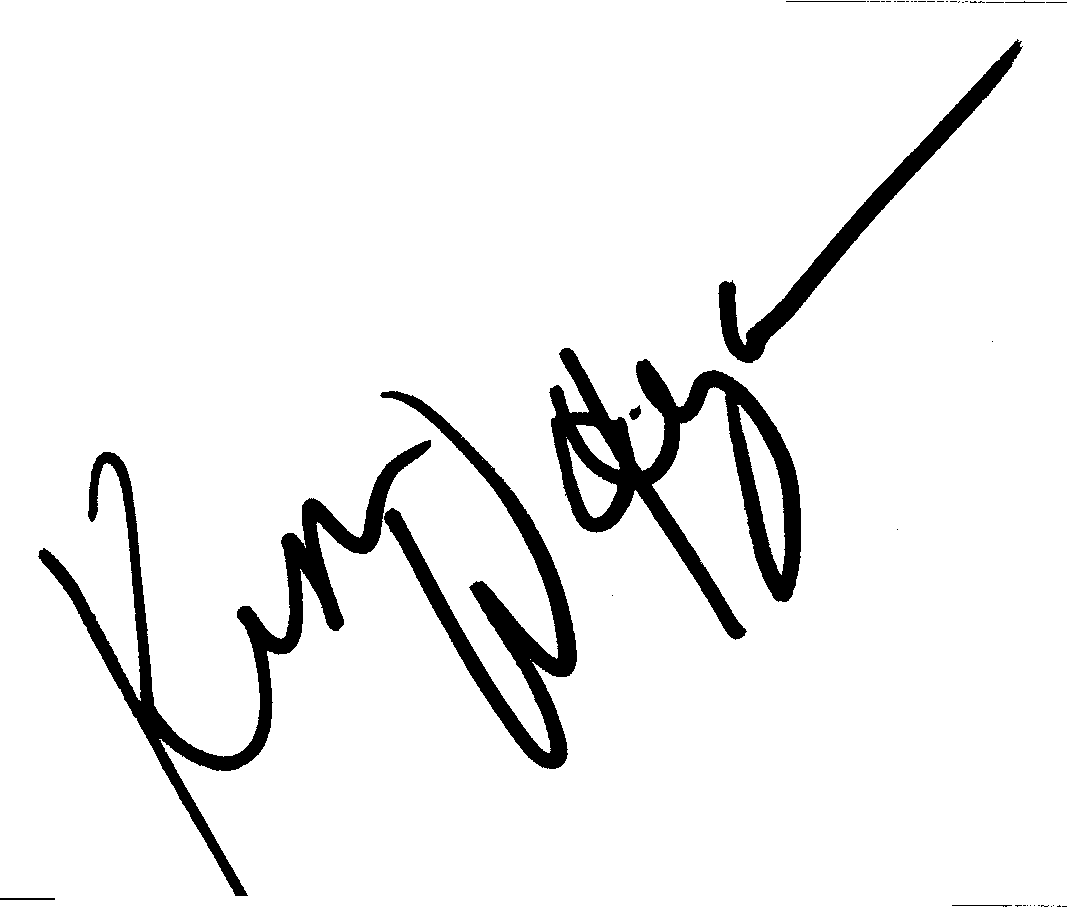 Kim Wayans autograph facsimile
