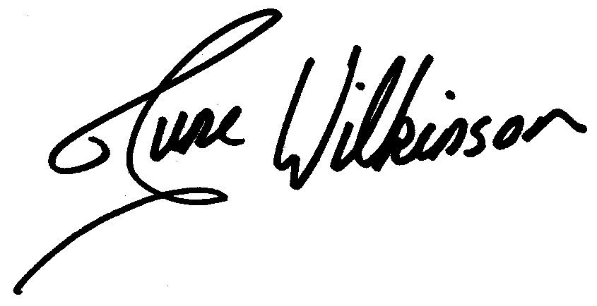 June Wilkinson autograph facsimile