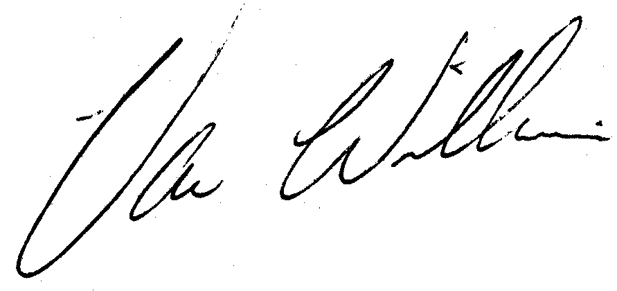 Van Williams autograph facsimile