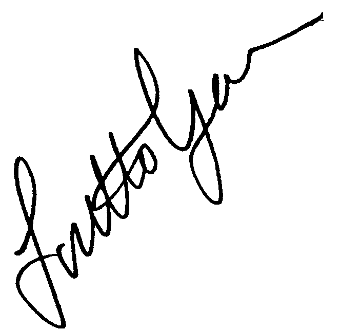 Loretta Young autograph facsimile