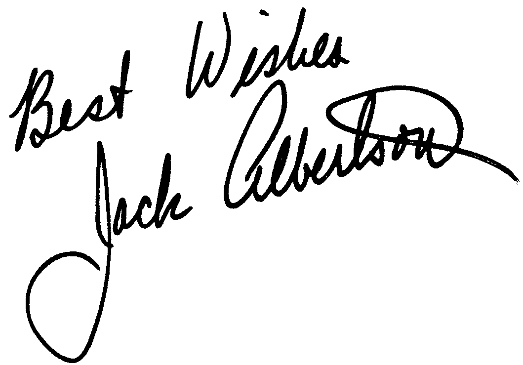 Jack Albertson autograph facsimile
